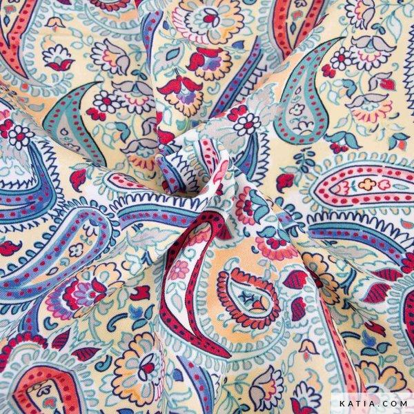 Viskose Stoff Ecoviscose Indian Paisley